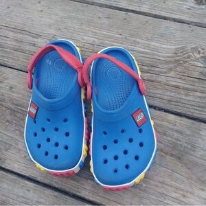 LEGO Kids Blue Clogs with Red Strap